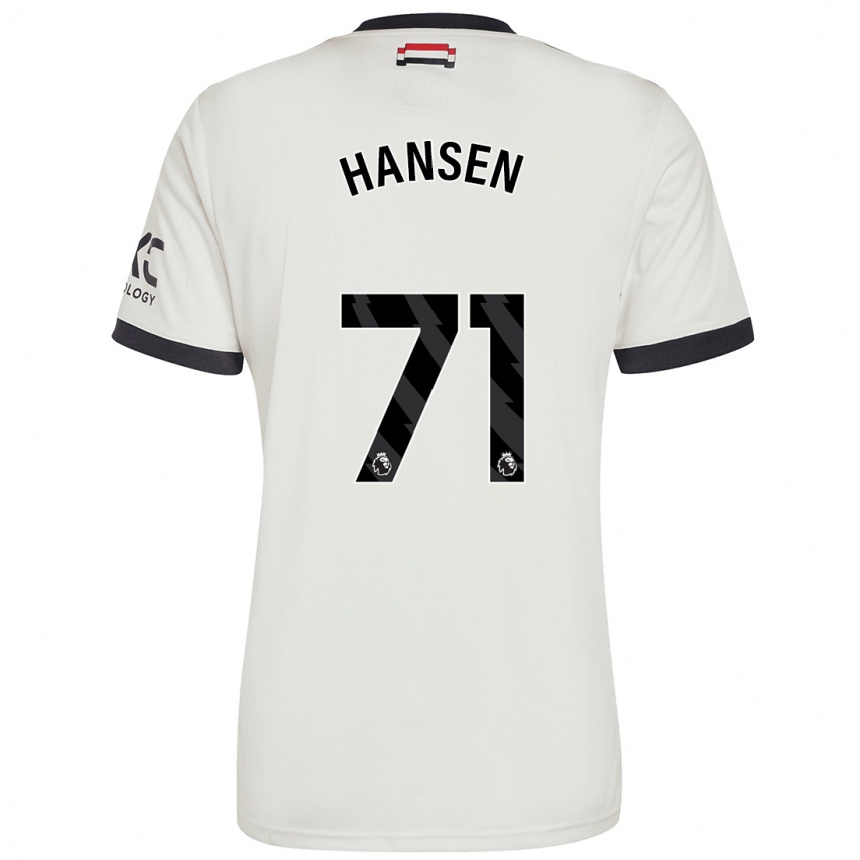 Niño Fútbol Camiseta Isak Hansen-Aaroen #71 Blanquecino Equipación Tercera 2024/25 Argentina