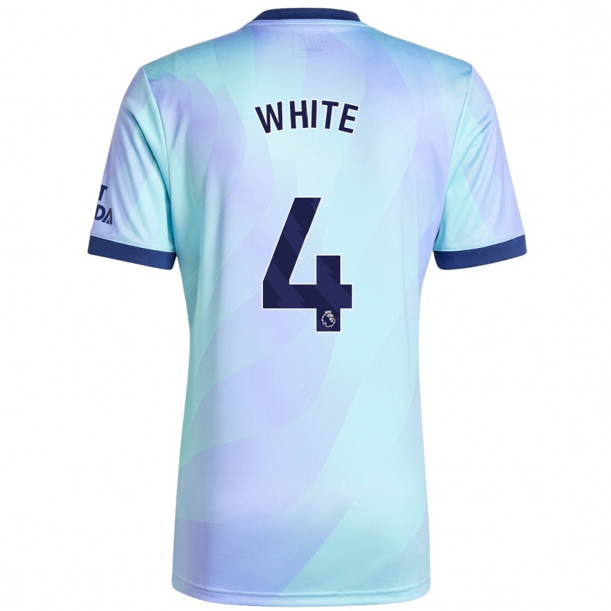 Niño Fútbol Camiseta Ben White #4 Agua Equipación Tercera 2024/25 Argentina