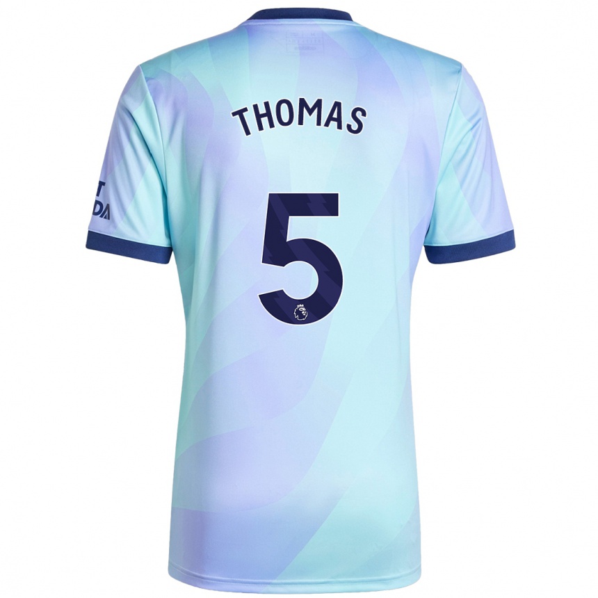 Niño Fútbol Camiseta Thomas Partey #5 Agua Equipación Tercera 2024/25 Argentina