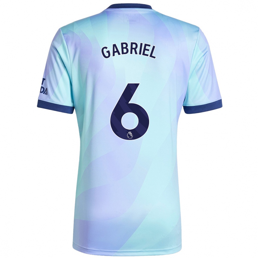 Niño Fútbol Camiseta Gabriel Magalhaes #6 Agua Equipación Tercera 2024/25 Argentina