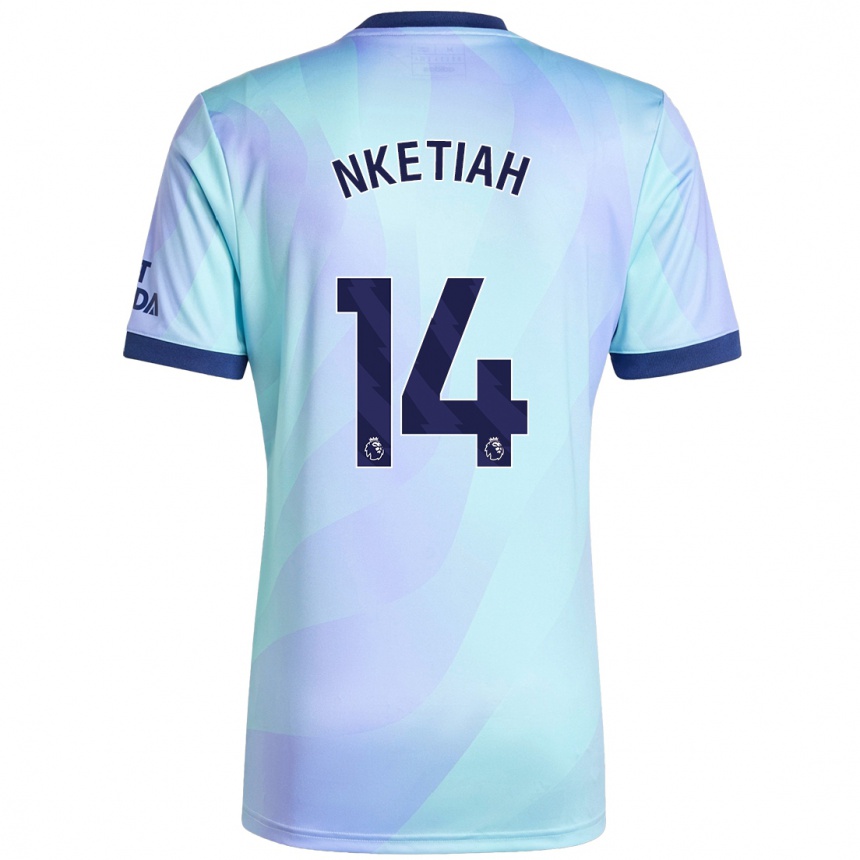 Niño Fútbol Camiseta Eddie Nketiah #14 Agua Equipación Tercera 2024/25 Argentina