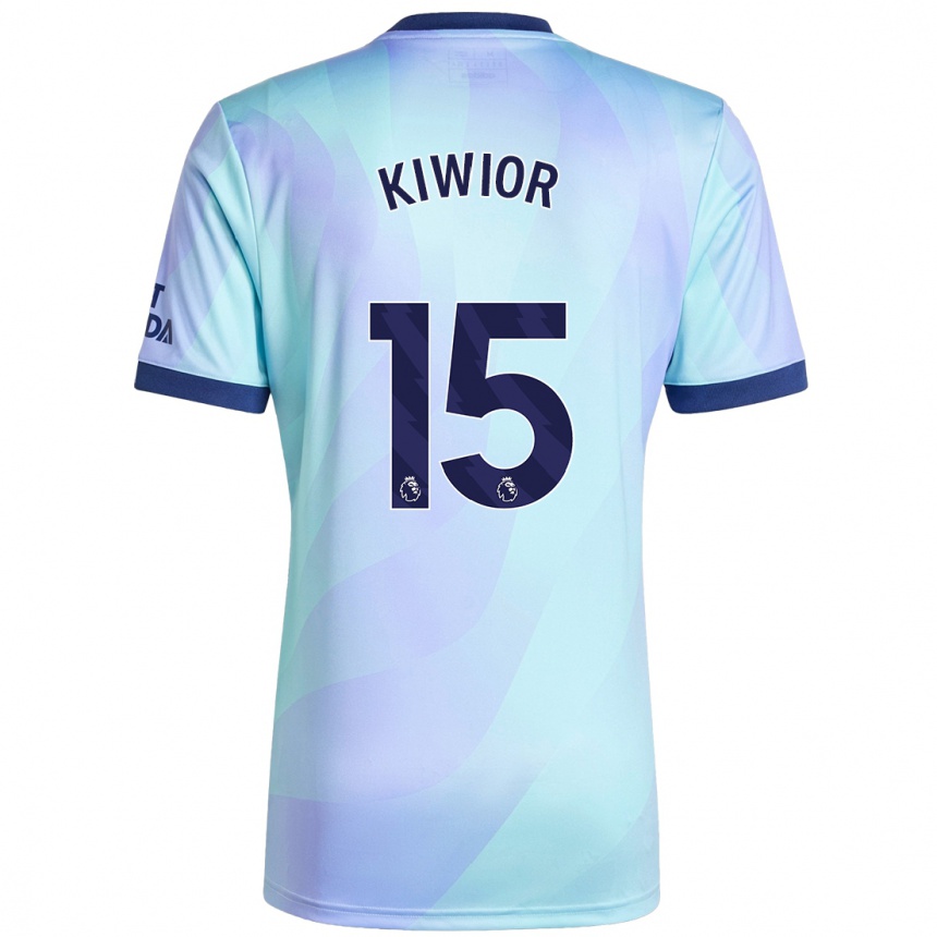 Niño Fútbol Camiseta Jakub Kiwior #15 Agua Equipación Tercera 2024/25 Argentina