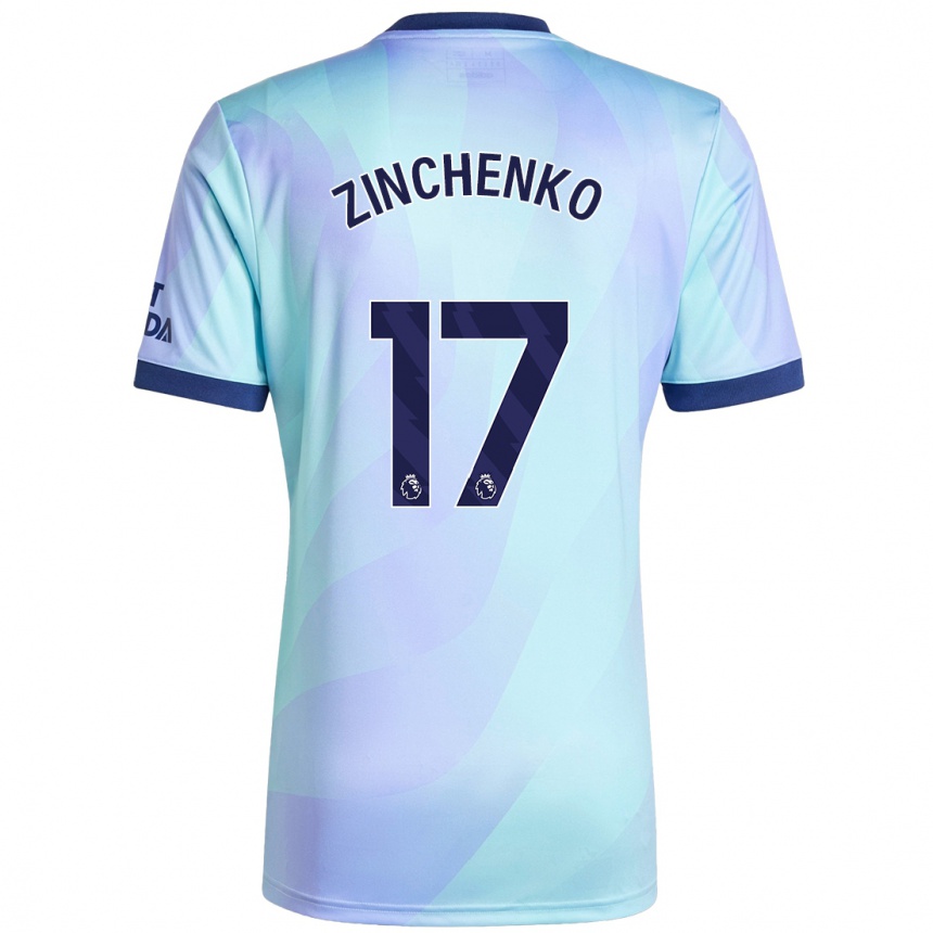 Niño Fútbol Camiseta Oleksandr Zinchenko #17 Agua Equipación Tercera 2024/25 Argentina