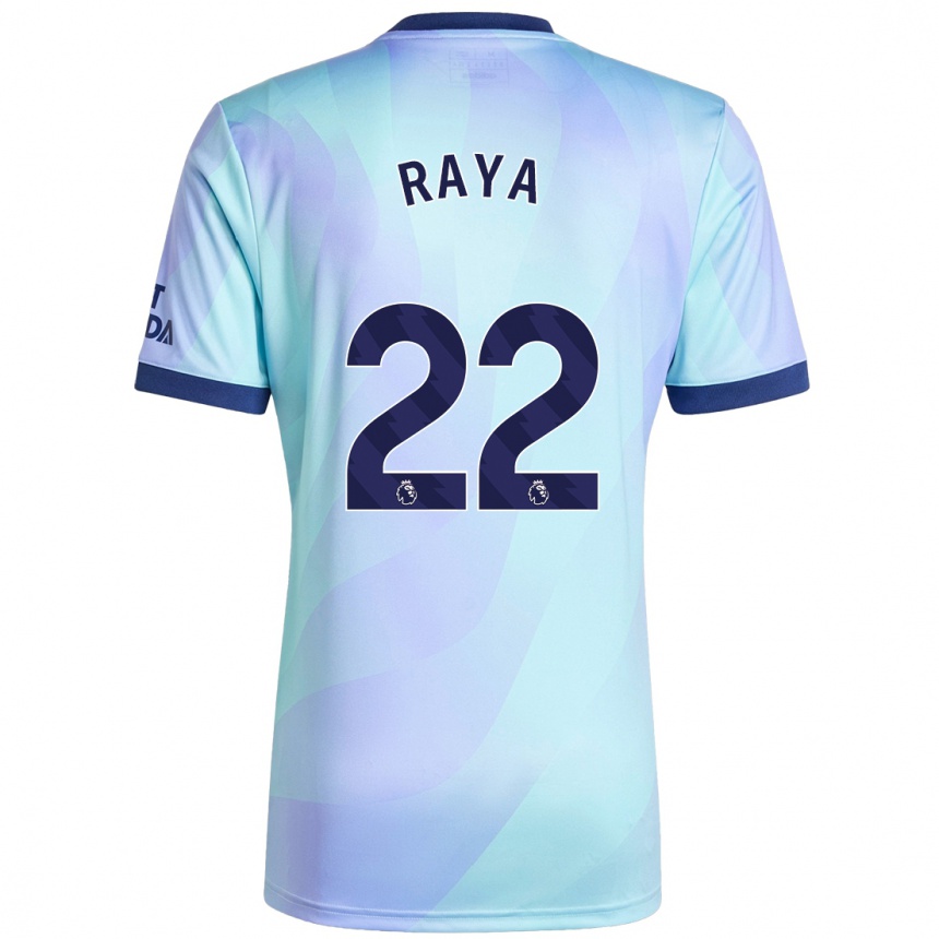 Niño Fútbol Camiseta David Raya #22 Agua Equipación Tercera 2024/25 Argentina