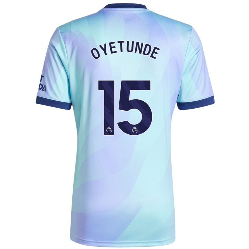 Niño Fútbol Camiseta Daniel Oyetunde #15 Agua Equipación Tercera 2024/25 Argentina