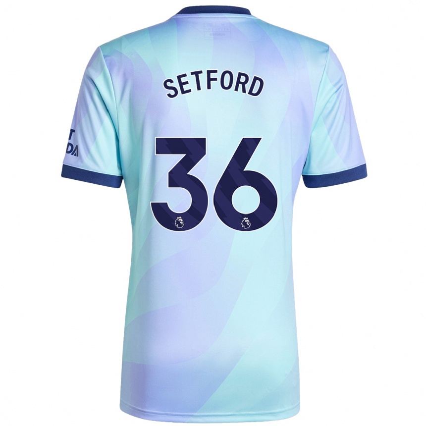 Niño Fútbol Camiseta Tommy Setford #36 Agua Equipación Tercera 2024/25 Argentina