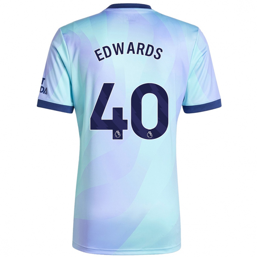 Niño Fútbol Camiseta Khayon Edwards #40 Agua Equipación Tercera 2024/25 Argentina