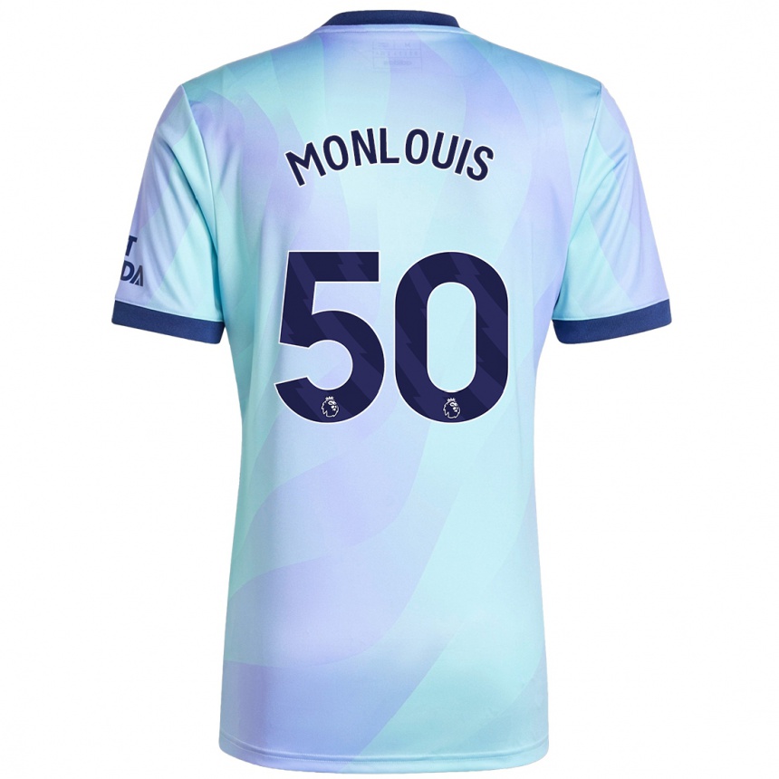 Niño Fútbol Camiseta Zane Monlouis #50 Agua Equipación Tercera 2024/25 Argentina