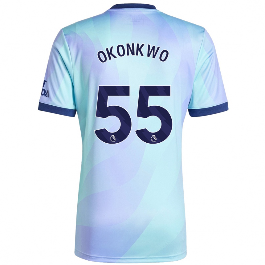 Niño Fútbol Camiseta Brian Okonkwo #55 Agua Equipación Tercera 2024/25 Argentina