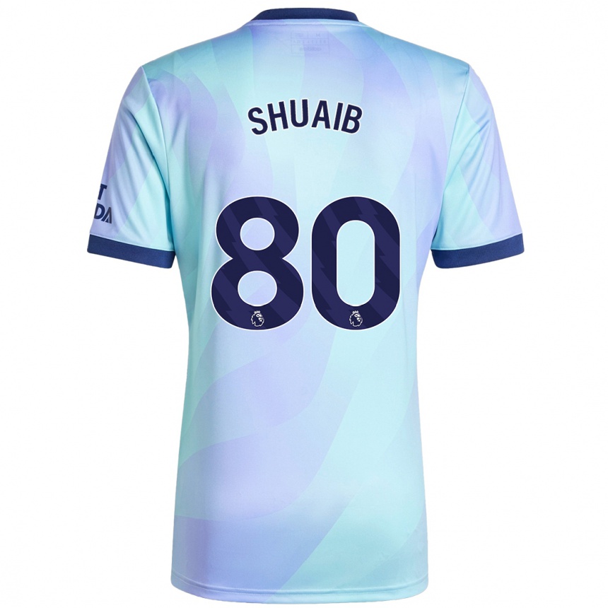 Niño Fútbol Camiseta Zac Shuaib #80 Agua Equipación Tercera 2024/25 Argentina