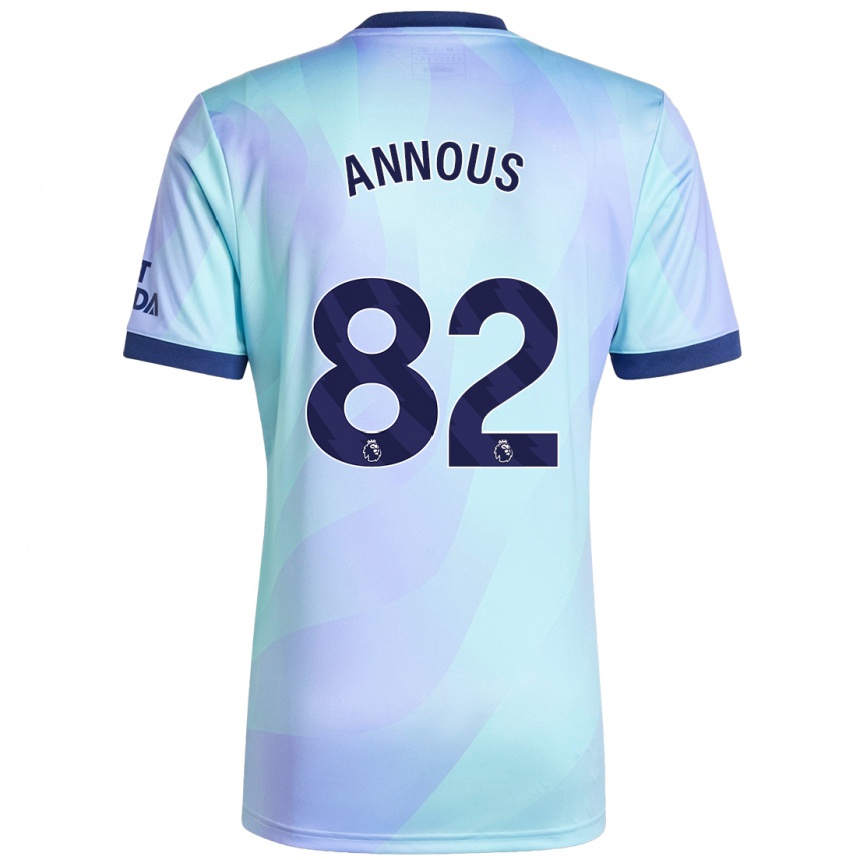 Niño Fútbol Camiseta Andre Annous #82 Agua Equipación Tercera 2024/25 Argentina