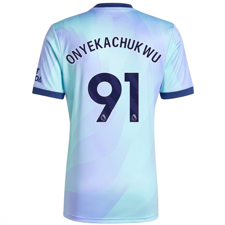 Niño Fútbol Camiseta Samuel Onyekachukwu #91 Agua Equipación Tercera 2024/25 Argentina