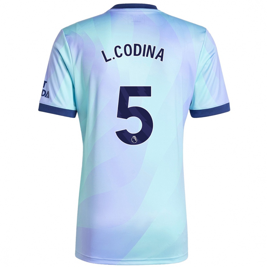 Niño Fútbol Camiseta Laia Codina #5 Agua Equipación Tercera 2024/25 Argentina