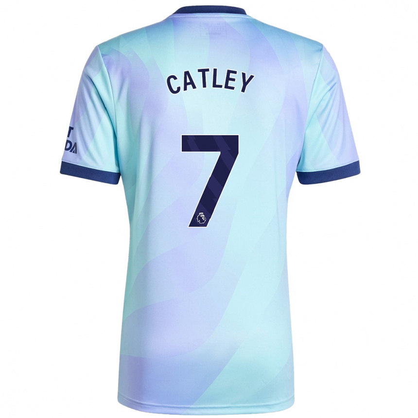 Niño Fútbol Camiseta Stephanie Catley #7 Agua Equipación Tercera 2024/25 Argentina