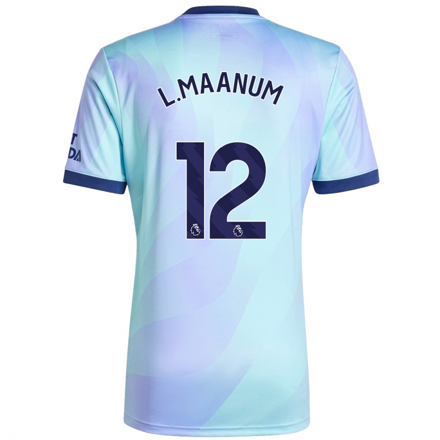 Niño Fútbol Camiseta Frida Maanum #12 Agua Equipación Tercera 2024/25 Argentina