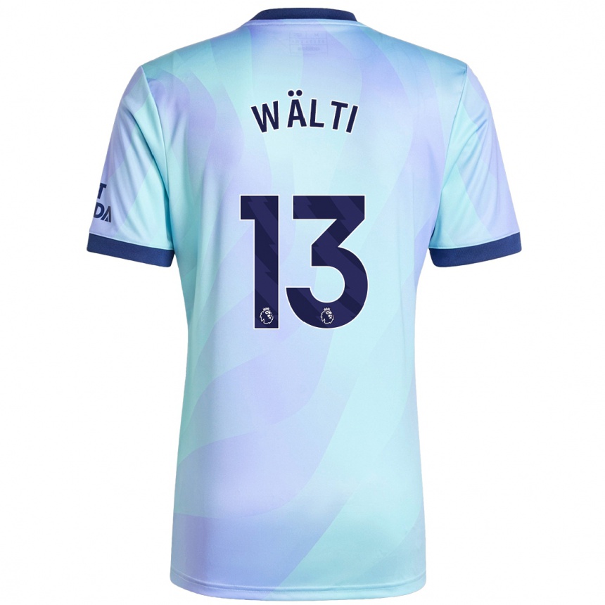 Niño Fútbol Camiseta Lia Wälti #13 Agua Equipación Tercera 2024/25 Argentina