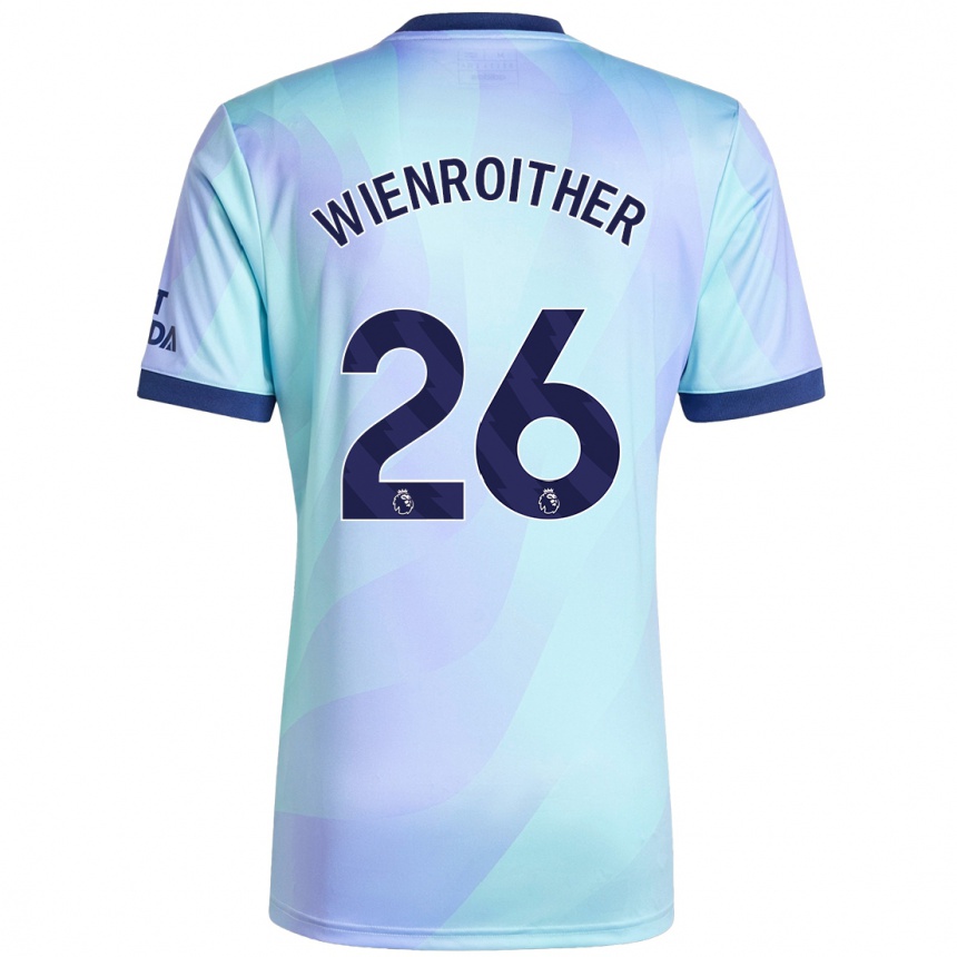 Niño Fútbol Camiseta Laura Wienroither #26 Agua Equipación Tercera 2024/25 Argentina