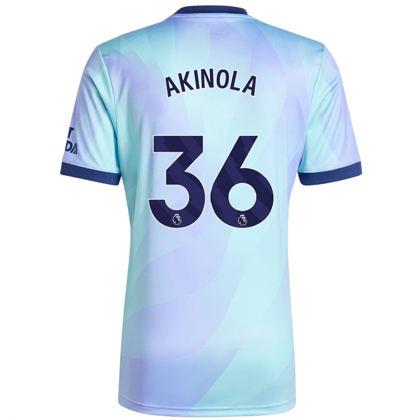 Niño Fútbol Camiseta Tim Akinola #36 Agua Equipación Tercera 2024/25 Argentina