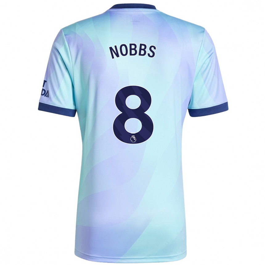 Niño Fútbol Camiseta Nobbs #8 Agua Equipación Tercera 2024/25 Argentina