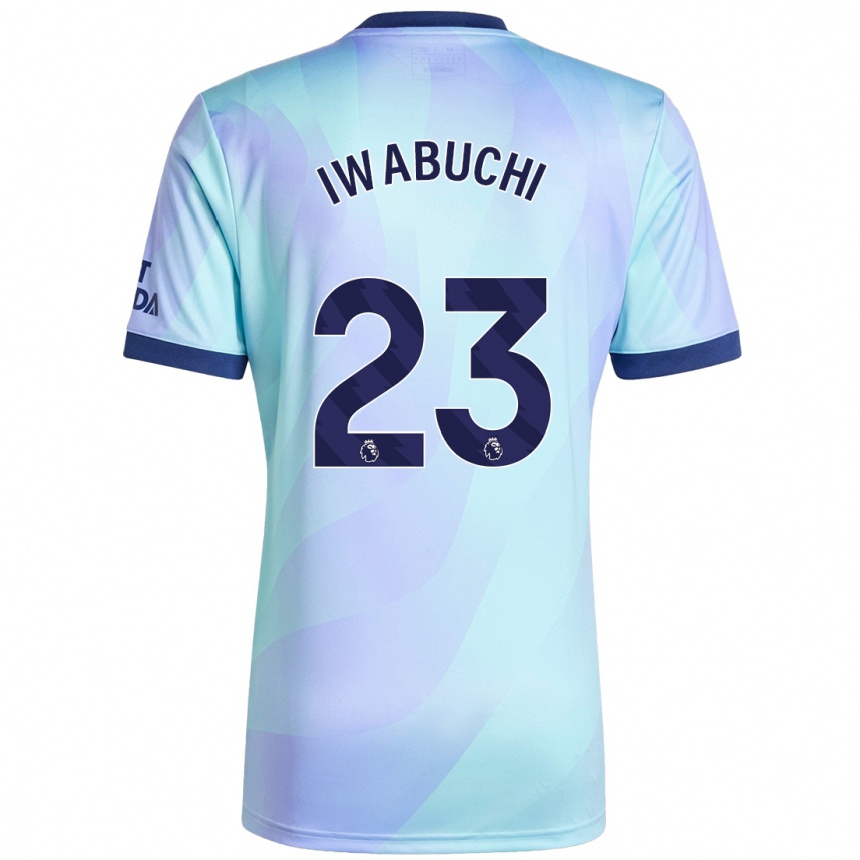 Niño Fútbol Camiseta Mana Iwabuchi #23 Agua Equipación Tercera 2024/25 Argentina