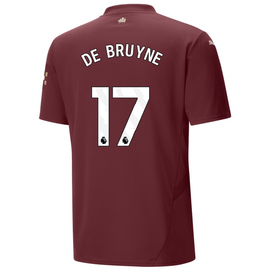 Niño Fútbol Camiseta Kevin De Bruyne #17 Granate Equipación Tercera 2024/25 Argentina