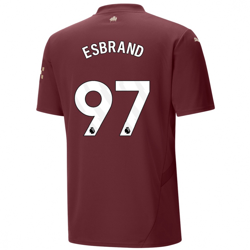 Niño Fútbol Camiseta Josh Wilson-Esbrand #97 Granate Equipación Tercera 2024/25 Argentina