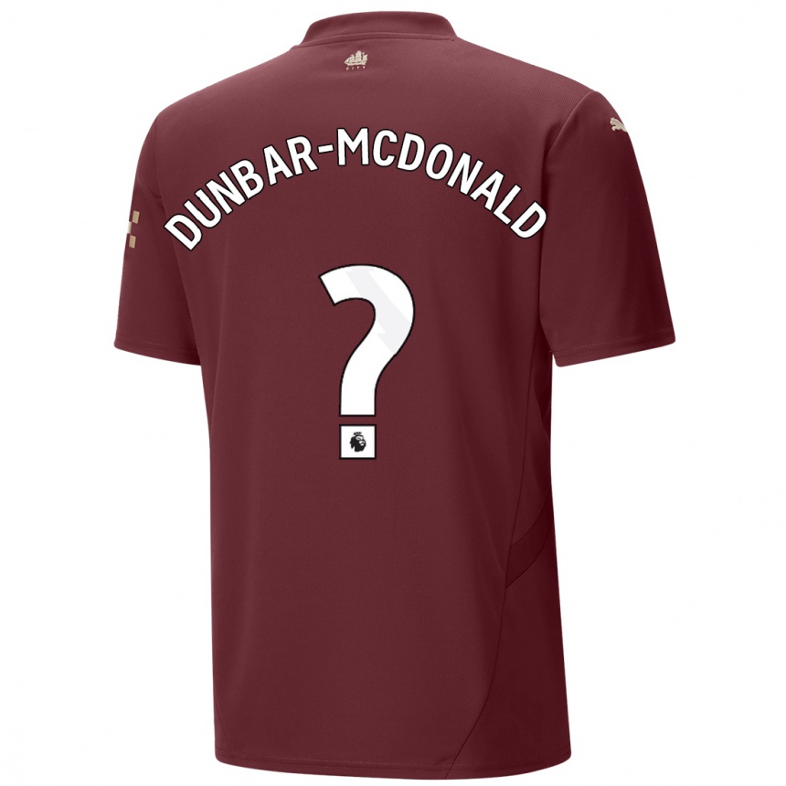 Niño Fútbol Camiseta Christian Dunbar-Mcdonald #0 Granate Equipación Tercera 2024/25 Argentina