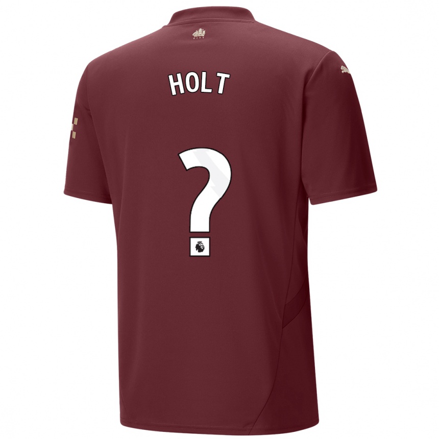 Niño Fútbol Camiseta Charlie Holt #0 Granate Equipación Tercera 2024/25 Argentina