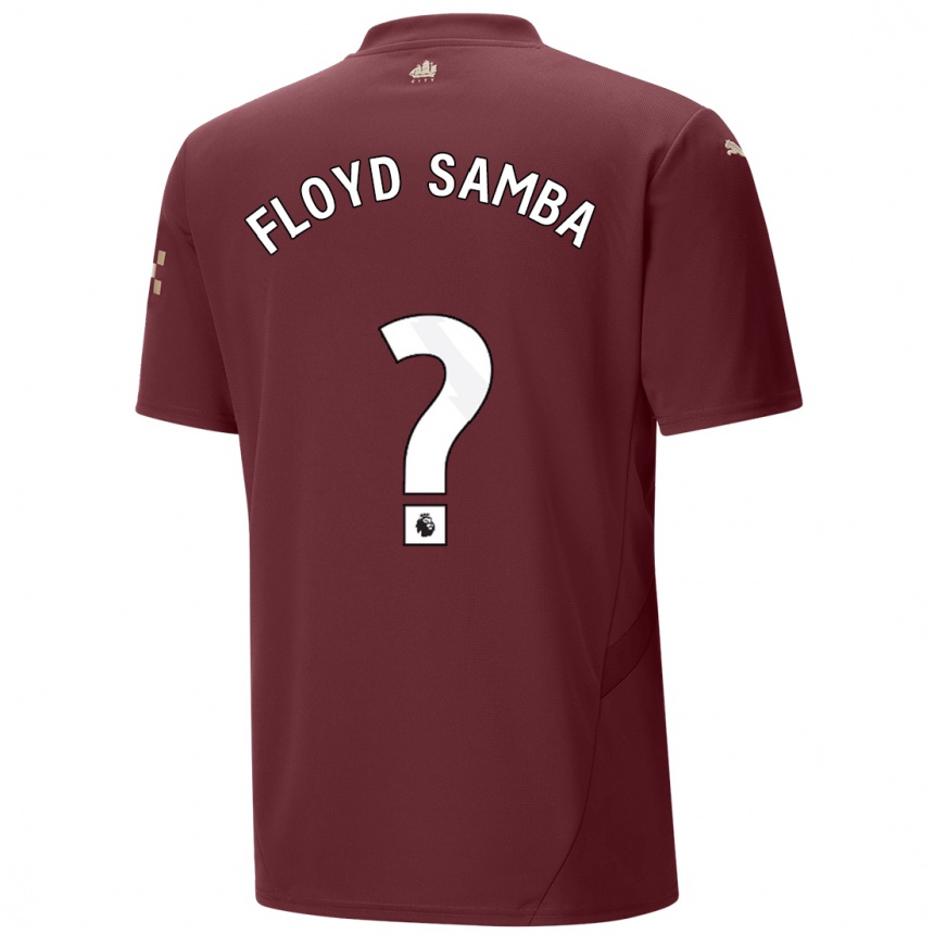 Niño Fútbol Camiseta Floyd Samba #0 Granate Equipación Tercera 2024/25 Argentina