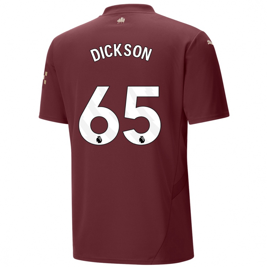 Niño Fútbol Camiseta Will Dickson #65 Granate Equipación Tercera 2024/25 Argentina