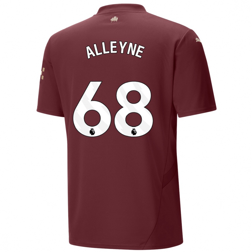 Niño Fútbol Camiseta Max Alleyne #68 Granate Equipación Tercera 2024/25 Argentina