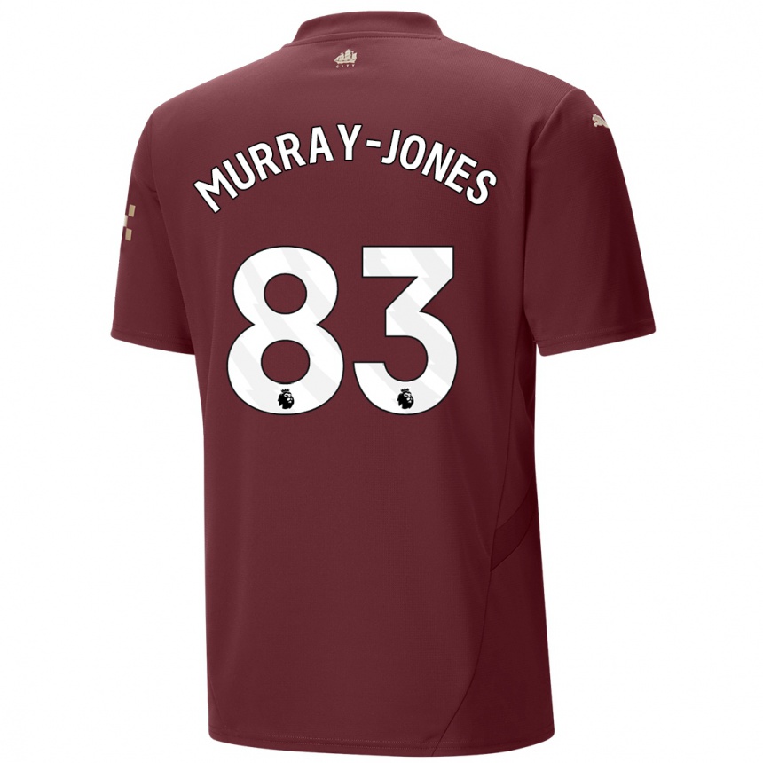 Niño Fútbol Camiseta George Murray-Jones #83 Granate Equipación Tercera 2024/25 Argentina