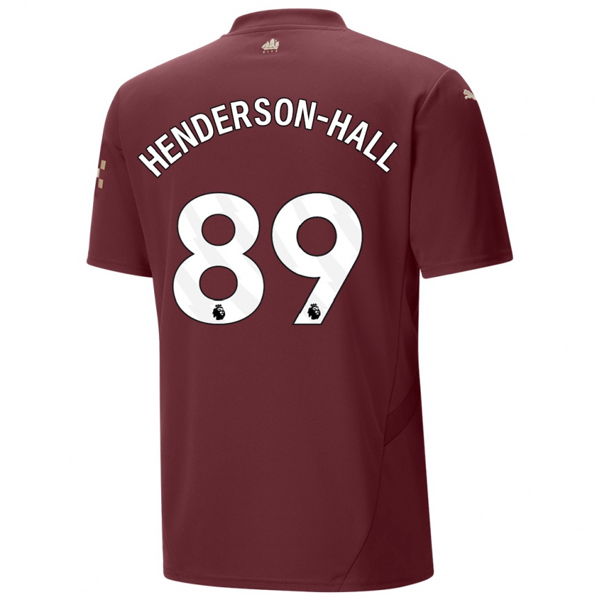 Niño Fútbol Camiseta Matty Henderson-Hall #89 Granate Equipación Tercera 2024/25 Argentina