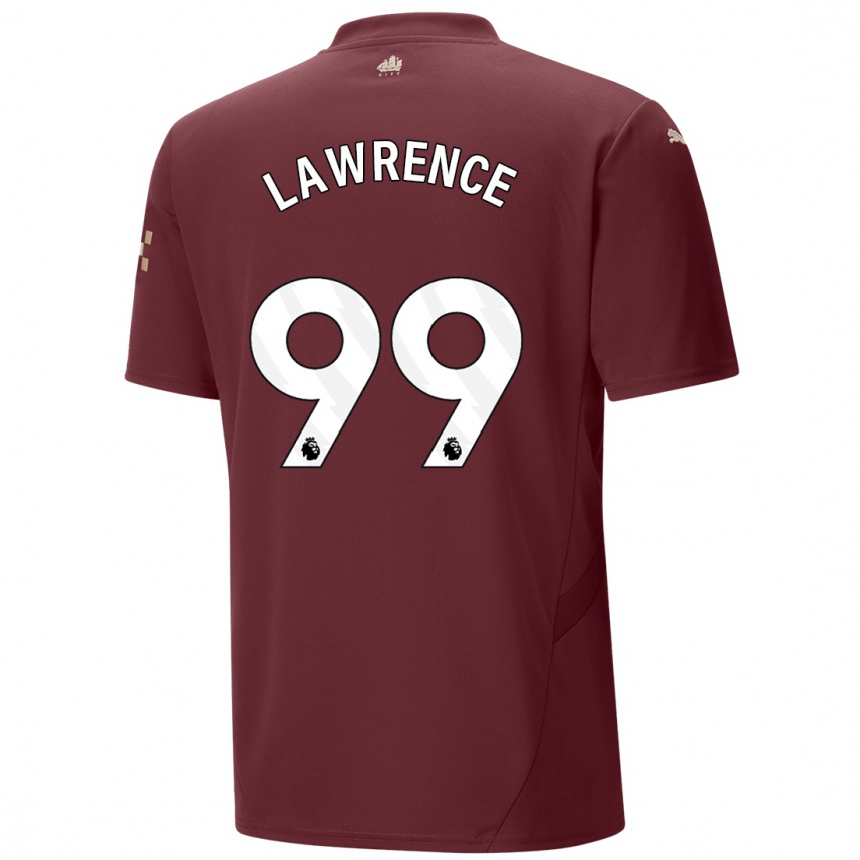 Niño Fútbol Camiseta Emilio Lawrence #99 Granate Equipación Tercera 2024/25 Argentina