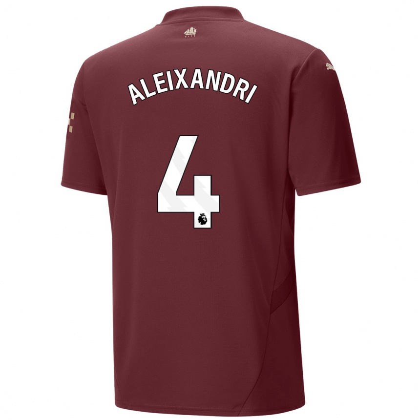 Niño Fútbol Camiseta Laia Aleixandri #4 Granate Equipación Tercera 2024/25 Argentina