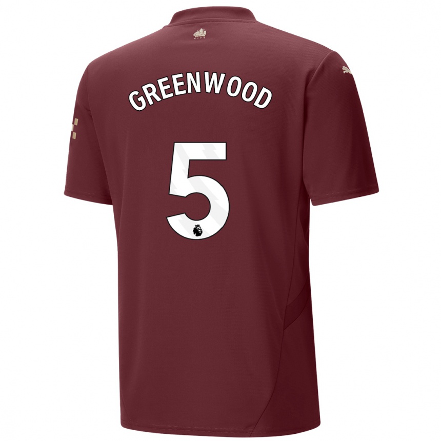 Niño Fútbol Camiseta Alex Greenwood #5 Granate Equipación Tercera 2024/25 Argentina