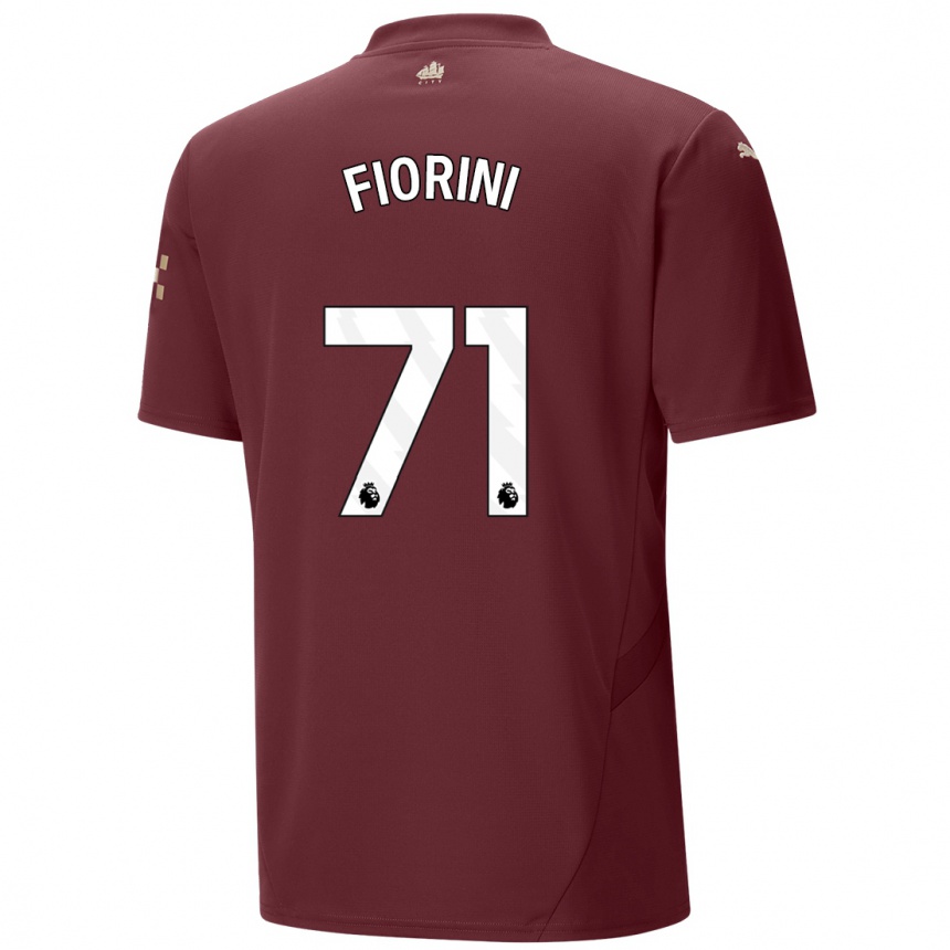 Niño Fútbol Camiseta Lewis Fiorini #71 Granate Equipación Tercera 2024/25 Argentina