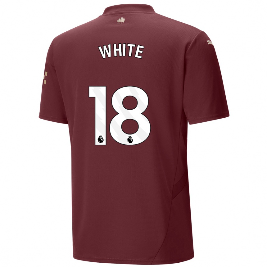 Niño Fútbol Camiseta Ellen White #18 Granate Equipación Tercera 2024/25 Argentina