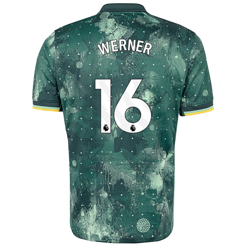 Niño Fútbol Camiseta Timo Werner #16 Verde Menta Equipación Tercera 2024/25 Argentina