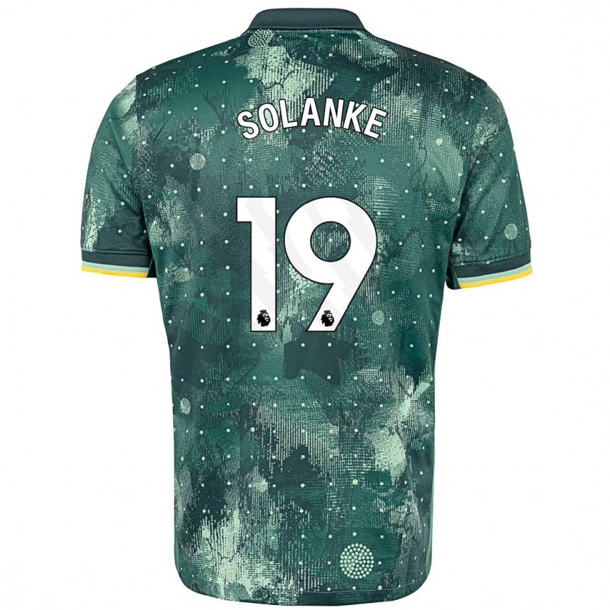 Niño Fútbol Camiseta Dominic Solanke #19 Verde Menta Equipación Tercera 2024/25 Argentina