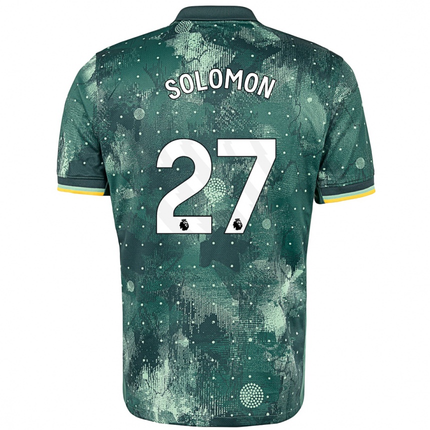 Niño Fútbol Camiseta Manor Solomon #27 Verde Menta Equipación Tercera 2024/25 Argentina