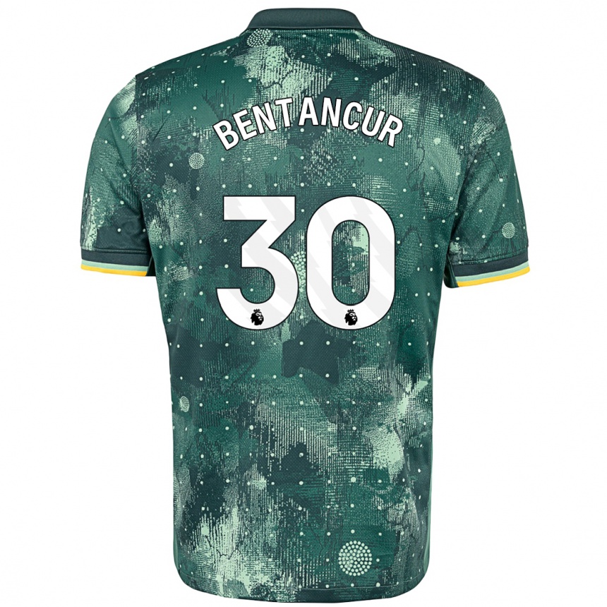 Niño Fútbol Camiseta Rodrigo Bentancur #30 Verde Menta Equipación Tercera 2024/25 Argentina