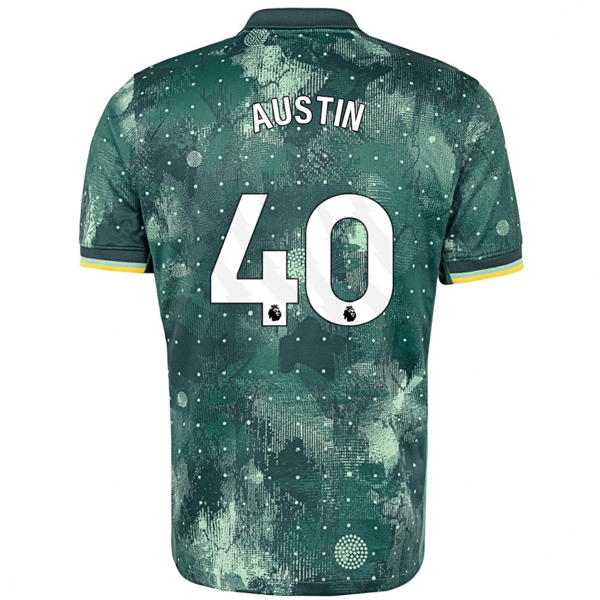 Niño Fútbol Camiseta Brandon Austin #40 Verde Menta Equipación Tercera 2024/25 Argentina