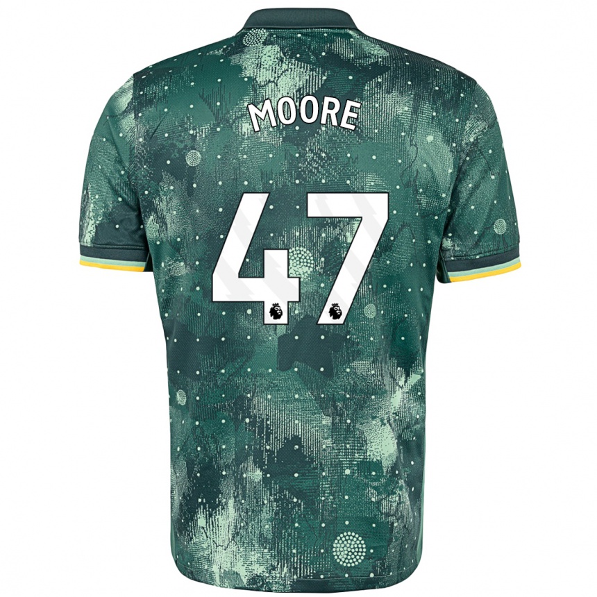 Niño Fútbol Camiseta Mikey Moore #47 Verde Menta Equipación Tercera 2024/25 Argentina