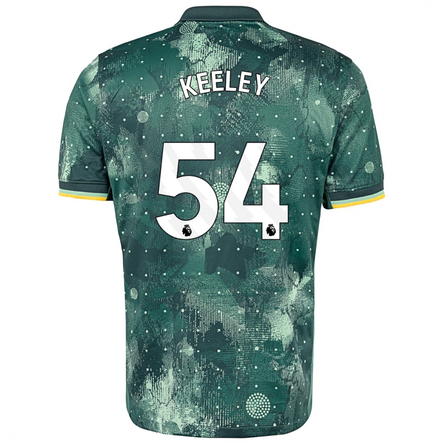 Niño Fútbol Camiseta Josh Keeley #54 Verde Menta Equipación Tercera 2024/25 Argentina