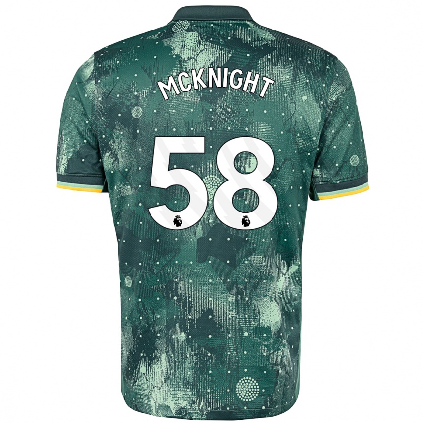 Niño Fútbol Camiseta Maxwell Mcknight #58 Verde Menta Equipación Tercera 2024/25 Argentina