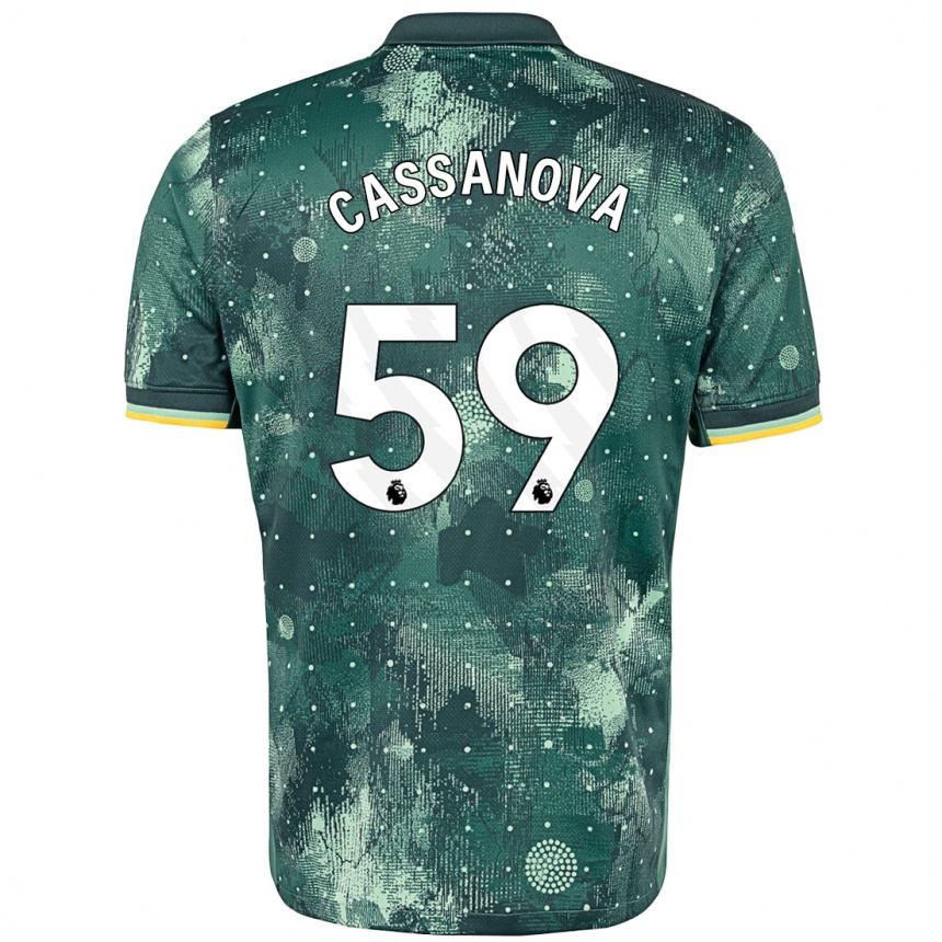 Niño Fútbol Camiseta Dante Cassanova #59 Verde Menta Equipación Tercera 2024/25 Argentina