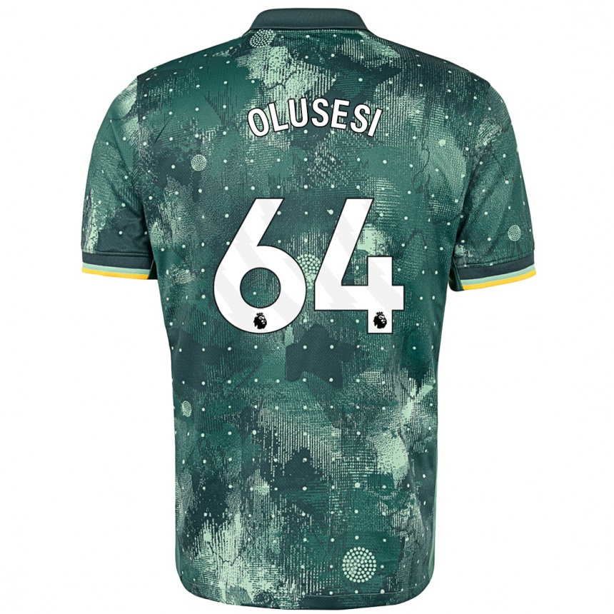 Niño Fútbol Camiseta Callum Olusesi #64 Verde Menta Equipación Tercera 2024/25 Argentina