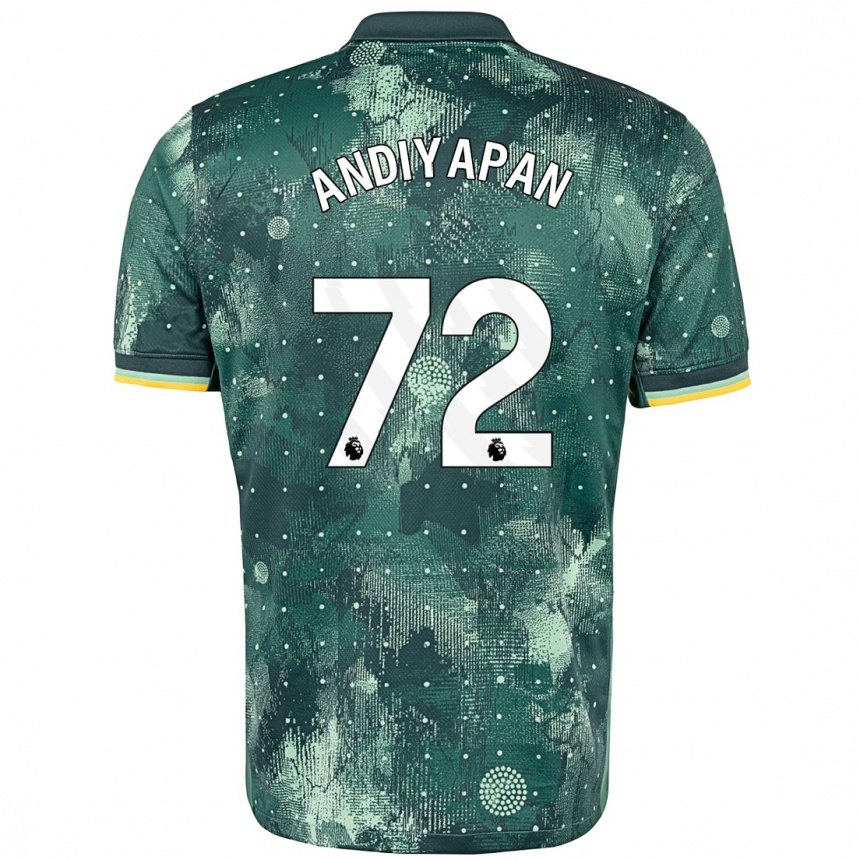 Niño Fútbol Camiseta William Andiyapan #72 Verde Menta Equipación Tercera 2024/25 Argentina