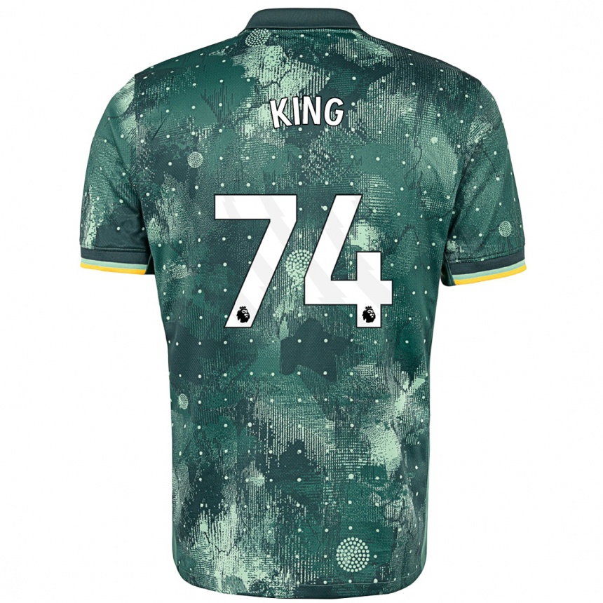 Niño Fútbol Camiseta Maeson King #74 Verde Menta Equipación Tercera 2024/25 Argentina